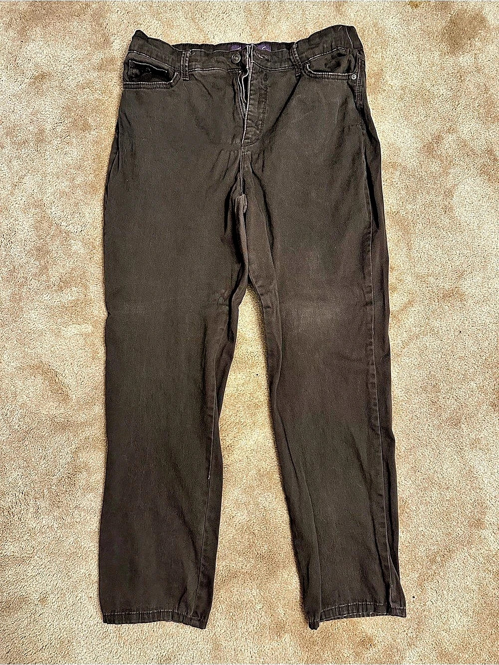 Gloria Vanderbilt Amanda 2.0 Slim Leg Jeans Waist 12 Brown